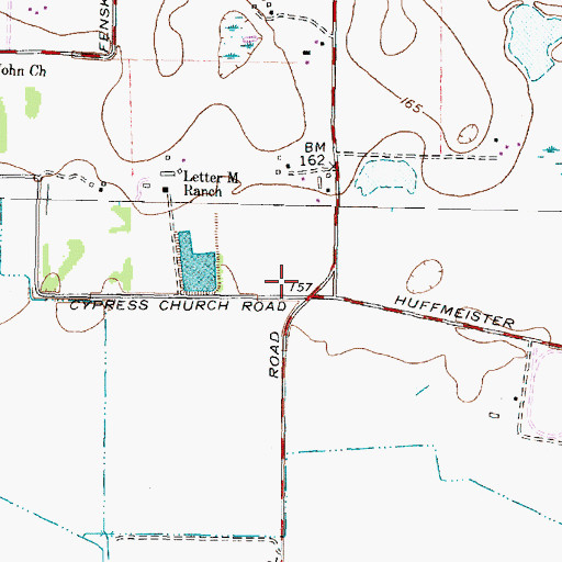 Topographic Map of Cy - Fair Volunteer Fire Department Station 4, TX