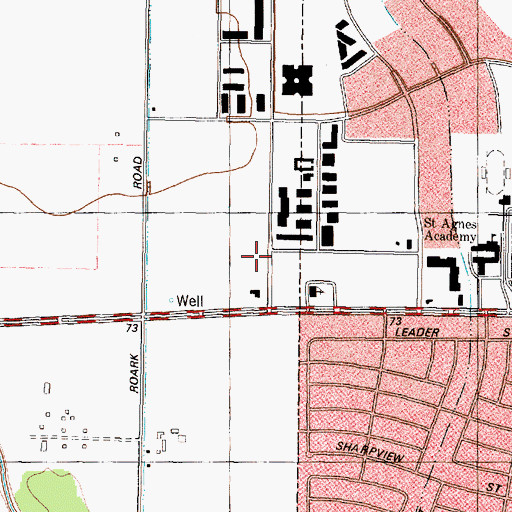 Topographic Map of Houston Fire Department Station 10, TX