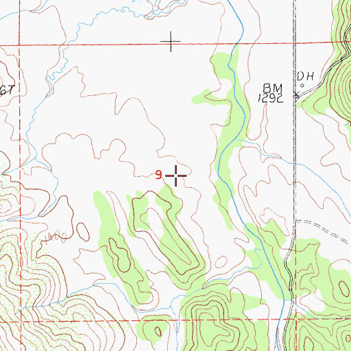 Topographic Map of Bear Valley, CA