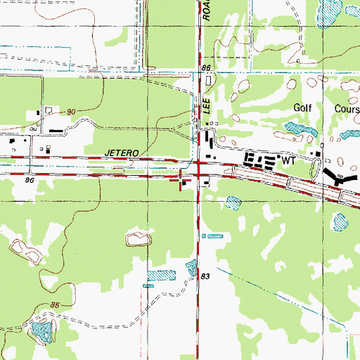 Topographic Map of Houston Fire Department / Emergency Medical Services Station 63, TX