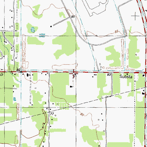 Topographic Map of Houston Fire Department / Emergency Medical Services Station 64, TX