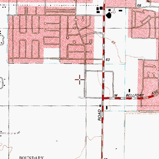 Topographic Map of Houston Fire Department / Emergency Medical Services Station 82, TX