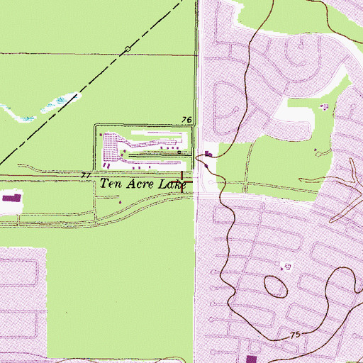 Topographic Map of Houston Fire Department / Emergency Medical Services Station 101, TX