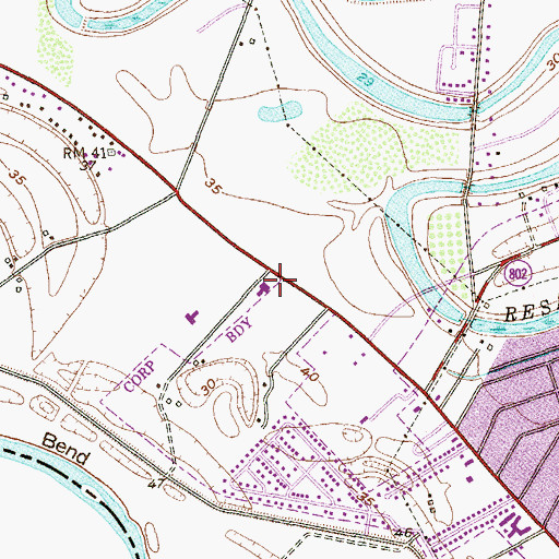 Topographic Map of Brownsville Fire Department Station 7, TX