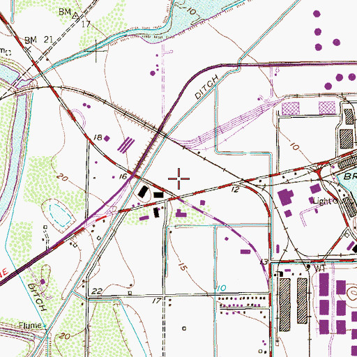 Topographic Map of Brownsville Fire Department Station 8, TX