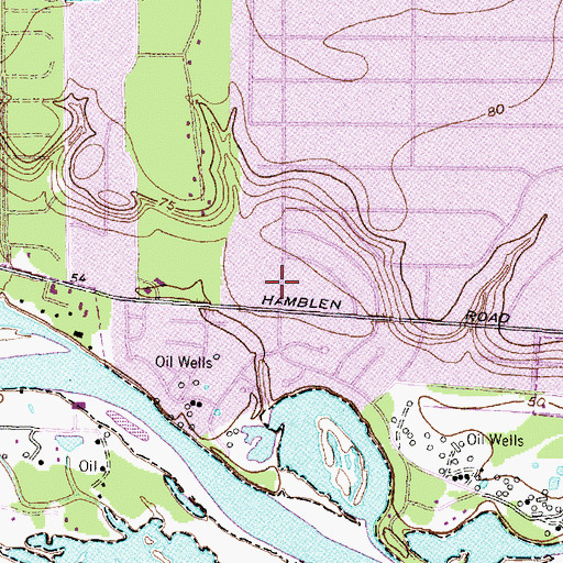 Topographic Map of Houston Fire Department Station 104, TX