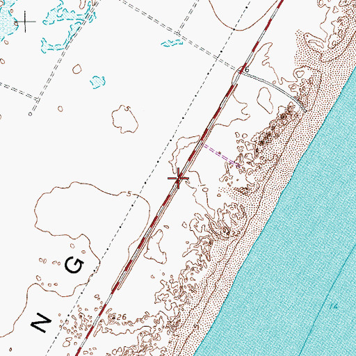 Topographic Map of Corpus Christi Fire Department Station 16, TX