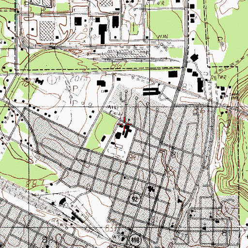 Topographic Map of Silsbee Fire Marshal's Office, TX