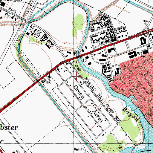 Topographic Map of Webster Fire Department Station 2, TX