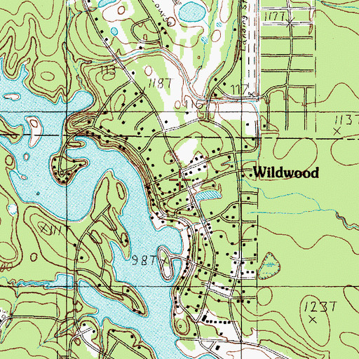 Topographic Map of Wildwood Volunteer Fire Department, TX