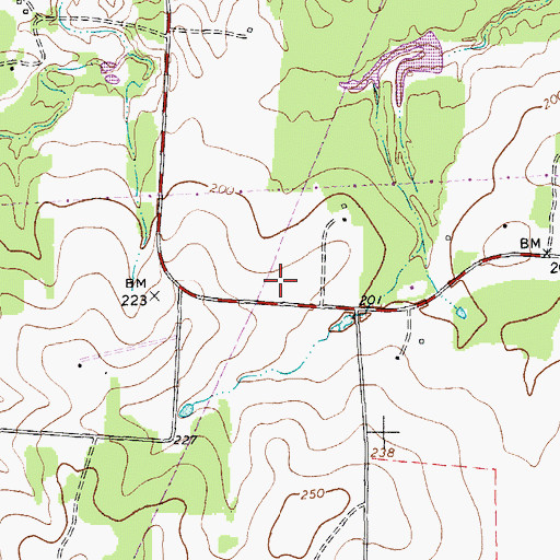Topographic Map of Ander - Weser Volunteer Fire Department, TX