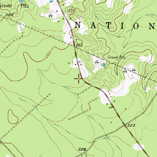 Topographic Map of Bear Creek Volunteer Fire Department, TX