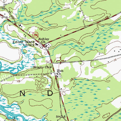 Topographic Map of Charleston County Sheriff's Office, SC
