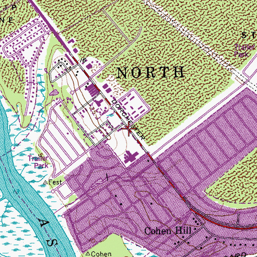 Topographic Map of North Charleston Police Department, SC
