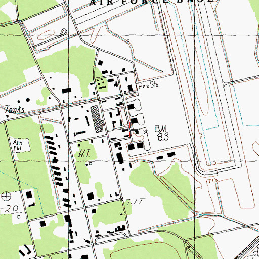Topographic Map of Myrtle Beach Police Department - Administrative Division, SC
