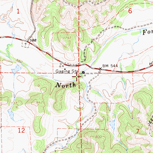 Topographic Map of Bedford Creek, CA