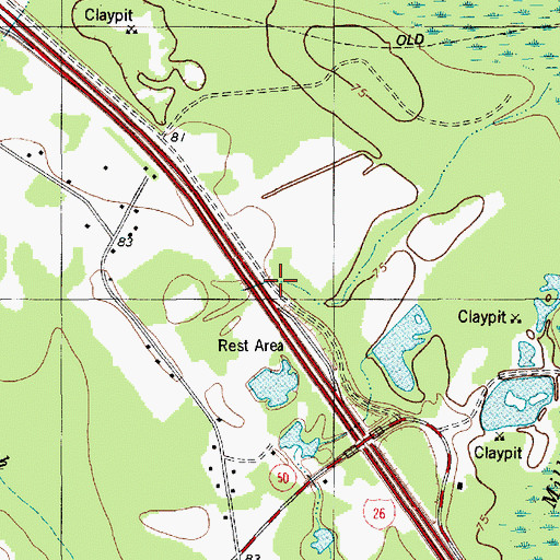 Topographic Map of South Carolina Transport Police District 6 Office, SC