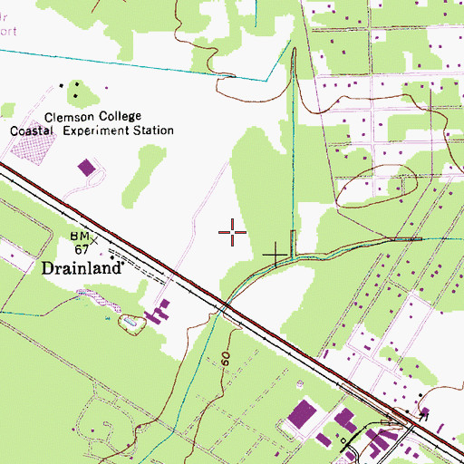Topographic Map of Dorchester County Emergency Services Department, SC