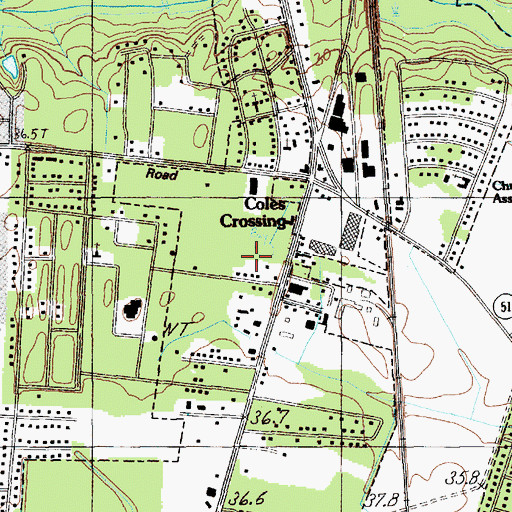 Topographic Map of Florence Police Department Patrol Division South Region Headquarters, SC