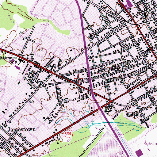 Topographic Map of Conway Police Department Satellite Station, SC