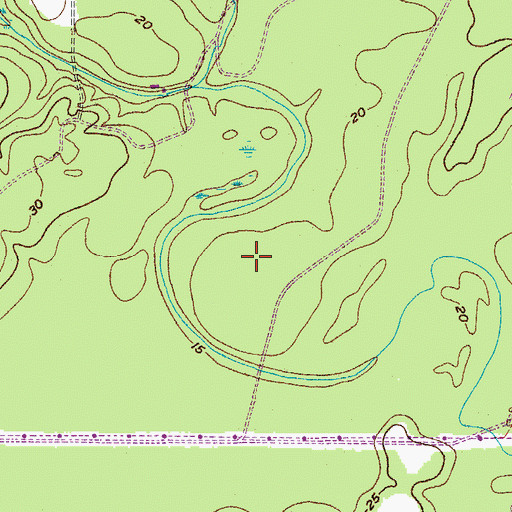 Topographic Map of Bluffton Police Department, SC