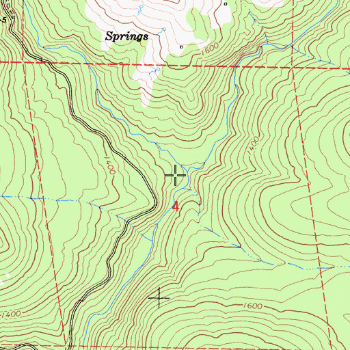 Topographic Map of Bell Creek, CA