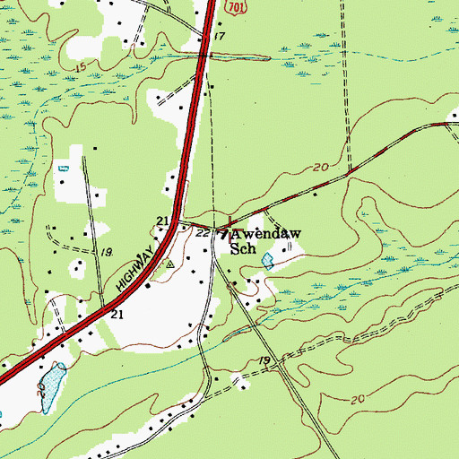 Topographic Map of Charleston County Sheriff's Office Substation, SC
