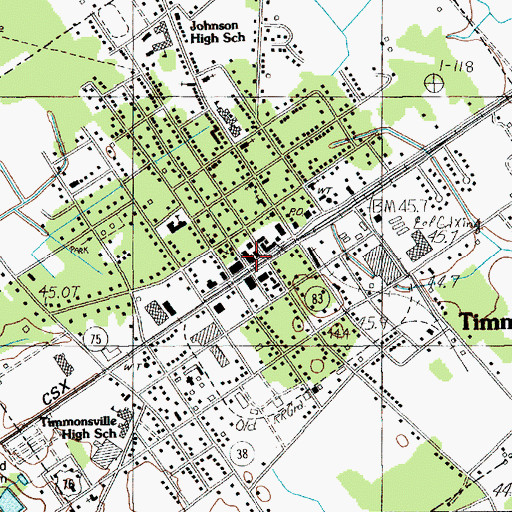 Topographic Map of Timmonsville Police Department, SC