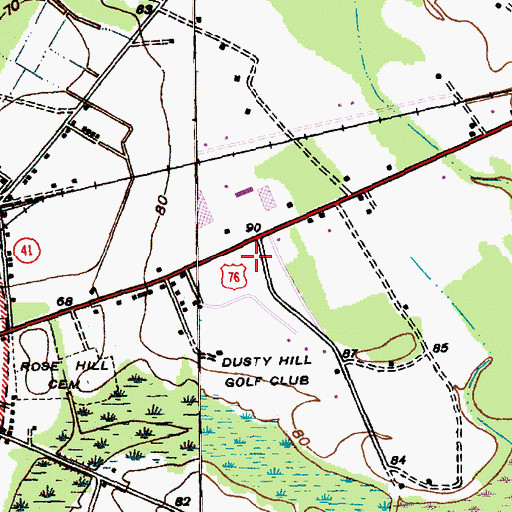 Topographic Map of Marion Police Department Substation, SC