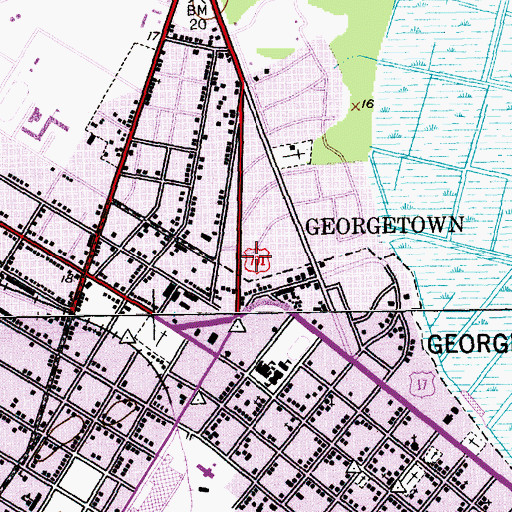 Topographic Map of Georgetown County Sheriff's Office, SC