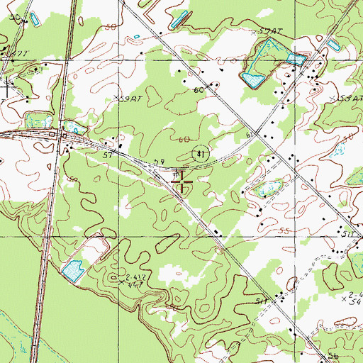 Topographic Map of Marion County Sheriff's Office, SC