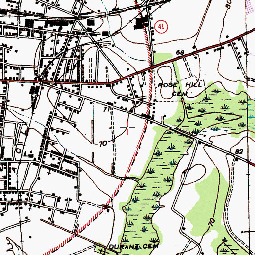 Topographic Map of Marion Police Department Community Substation, SC