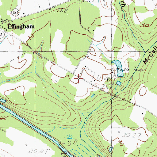 Topographic Map of Florence County Sheriff's Office - Detention Center, SC