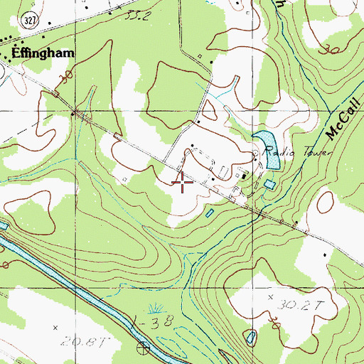 Topographic Map of Florence County Sheriff's Office, SC