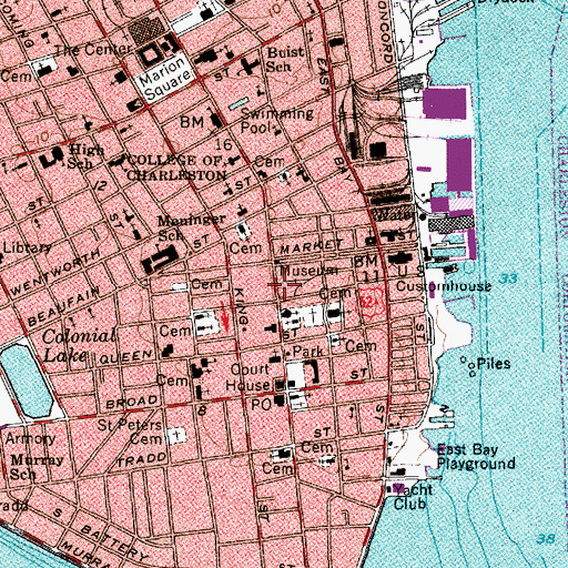 Topographic Map of Federal Bureau of Investigation, SC