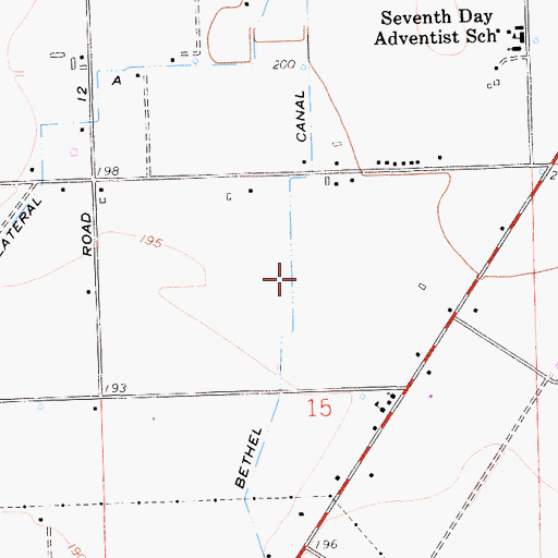 Topographic Map of Bethel Canal, CA