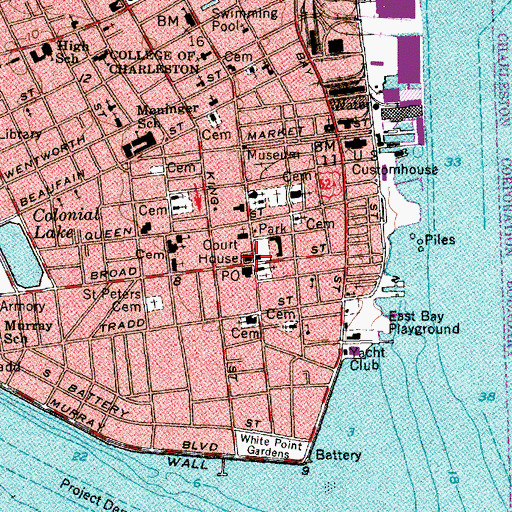 Topographic Map of US Marshals Service, SC