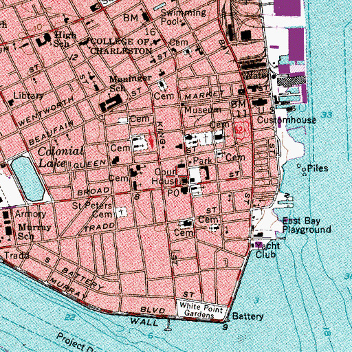 Topographic Map of Charleston County Sheriff's Office, SC