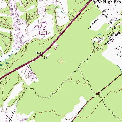 Topographic Map of Charleston County Sheriff's Office East Cooper, SC