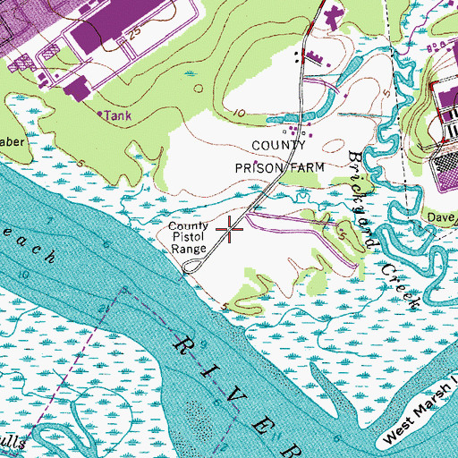 Topographic Map of Charleston County Emergency Preparedness Office, SC