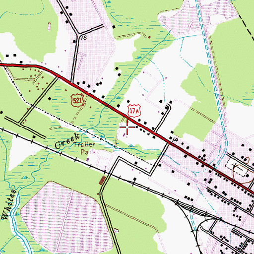Topographic Map of South Carolina Highway Patrol Troop 5 Post C, SC