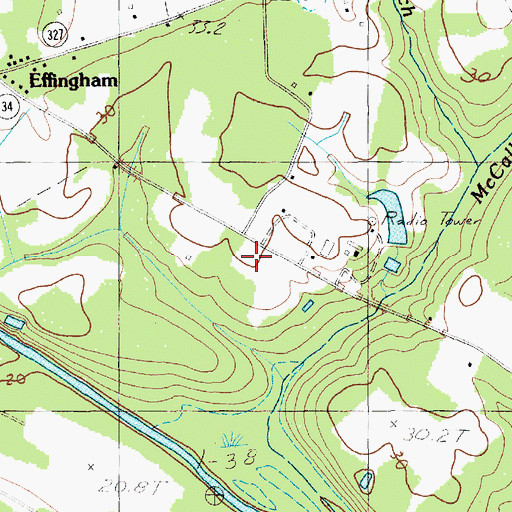 Topographic Map of Florence County Emergency Management Office, SC