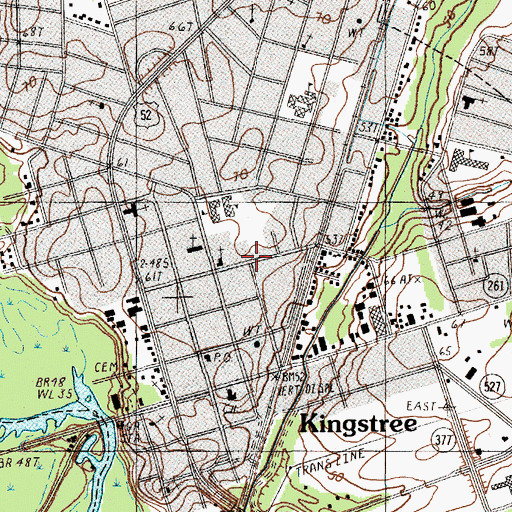 Topographic Map of Williamsburg County Disaster Preparedness Agency, SC