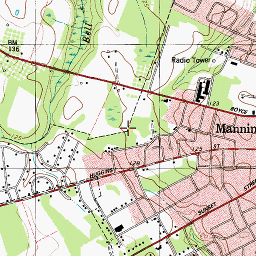 Topographic Map of Clarendon County Emergency Services Fire Department, SC