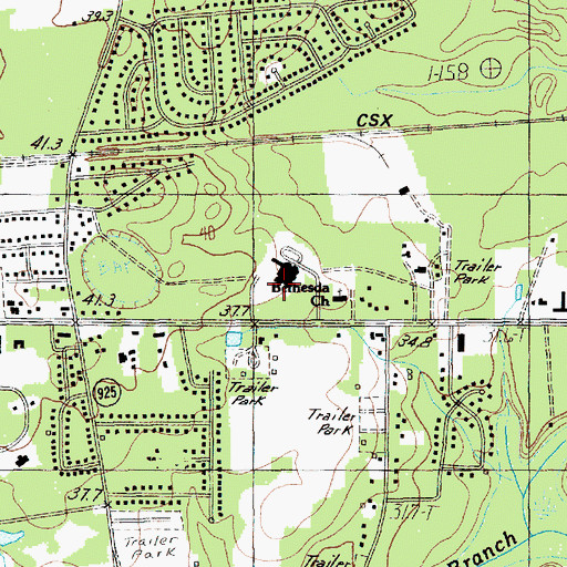 Topographic Map of South Carolina Transport Police District 5 Office, SC