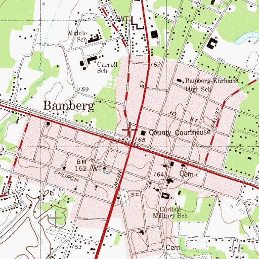 Topographic Map of South Carolina Transport Police District 7 Office, SC