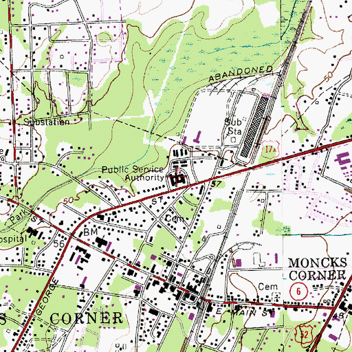 Topographic Map of Berkeley County Disaster Preparedness Office, SC