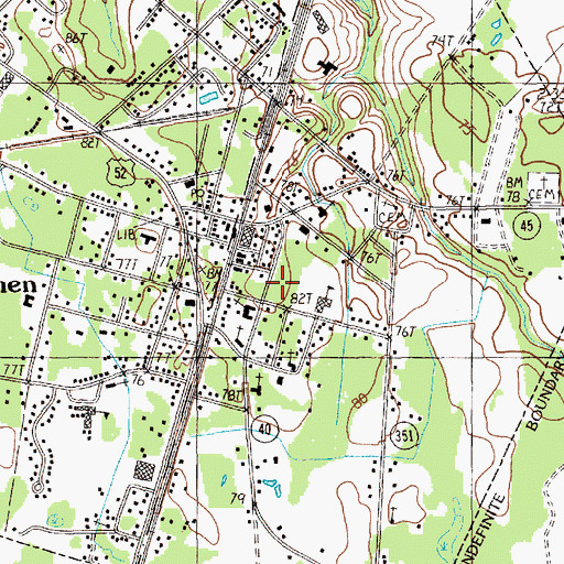 Topographic Map of Saint Stephen Police Department, SC