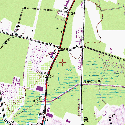 Topographic Map of Horry County Police Department, SC
