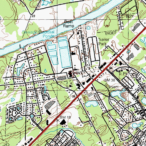 Topographic Map of North Myrtle Beach Police Department, SC
